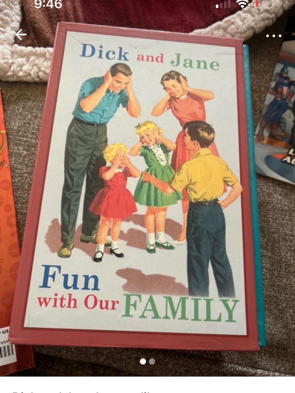 Dick and Jane "Fun with Our Family" Vintage-Style Hardcover Book set